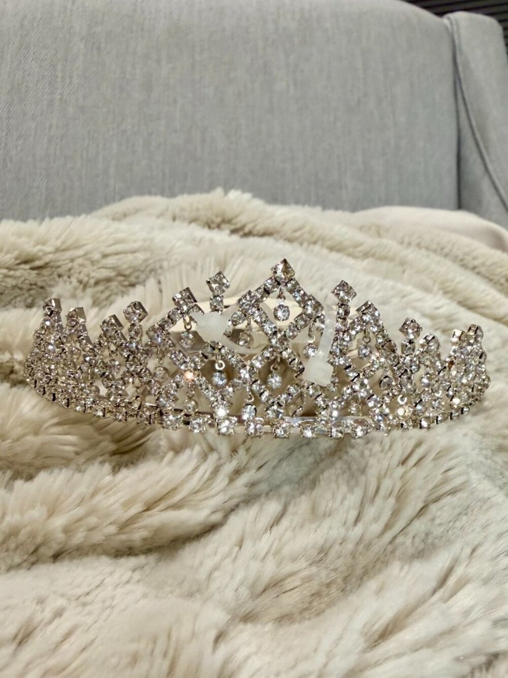 Kim Rogers Crystal Tiara Crown Rhinestone Princess Accessory